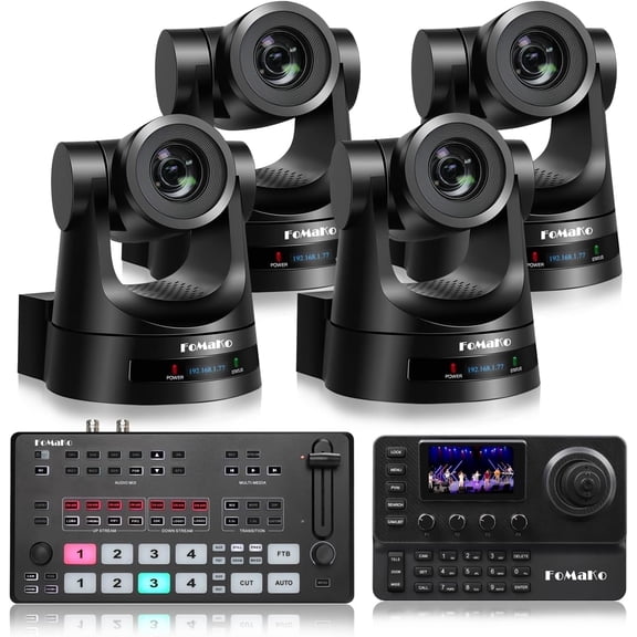 FoMaKo 20x ptz camera Bundle black(FMK20SDI X4 M2 KC606)