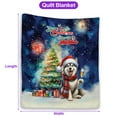 thumbnail image 5 of Merry Christmas and Happy New Year Santa Siberian Husky Holiday Xmas Winter 2025 Quilt Blanket Husky Dog Lover Gifts Cozy Comforter Throw Blanket - 00024, 5 of 5