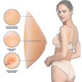 thumbnail image 3 of Pair Of Silicone Breast Form Triangle Mastectomy Prosthesis Bra Pad Enhancer, 3 of 3