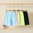 thumbnail image 5 of Fdqin Boys Shorts 4 Pcs Mesh Athletic Basketball Short Elastic Waist Workout Casual Jogger Short Activewear Blue Apricot Green Black 7-8 Years, 5 of 9