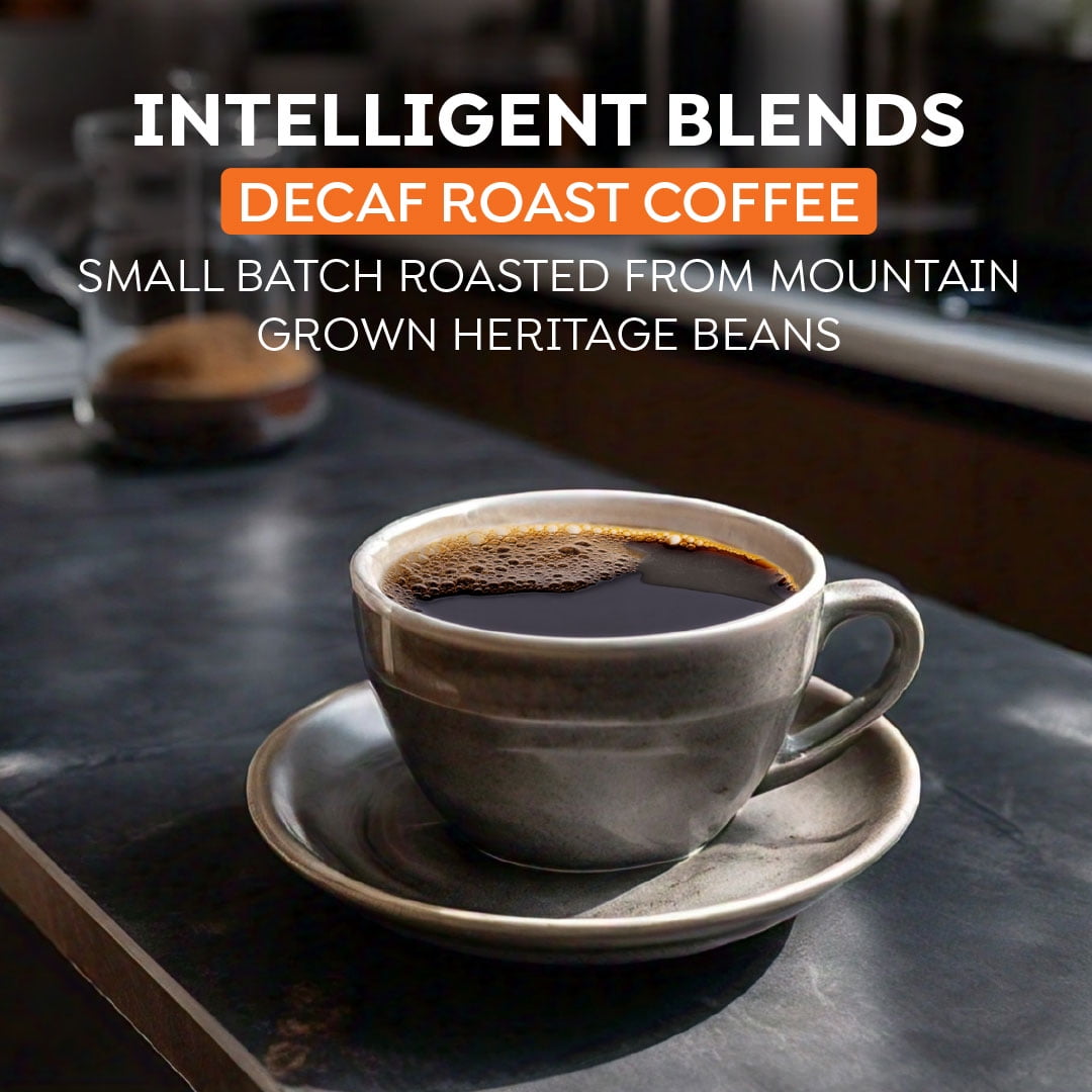 Intelligent Blends Dark Roast Decaf Coffee Pods, Compatible w/ K-Cup Brewers, 100ct