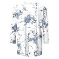 thumbnail image 5 of Odbmxy 3/4 Sleeve Womens T Shirt Fall Tie-Dye Pullover Crew Neck Loose Womens Top Soft Casual Holiday, 5 of 5