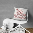 thumbnail image 7 of Merry Christmas Snowflake Let It Snow Pillow Covers Snowflake Let It Snow Couch Pillow Covers 16"x16" Set Of 4, Farmhouse Home Decor, 7 of 7