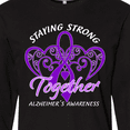 thumbnail image 4 of Inktastic Staying Strong Together Alzheimer's Awareness Purple Ribbon Long Sleeve T-Shirt, 4 of 5