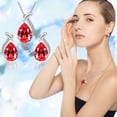 thumbnail image 5 of YYKihy Drop Water Fashion Women's Flash Drill Suit Pendant Earrings Necklace Necklaces & Pendants, 5 of 7