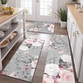 thumbnail image 2 of Pioneer Flower Floral Print Pattern Kitchen Rugs Sets Of 3,Kitchen Runner Rugs Non Skid Washable,Decorative Kitchen Floor Mats for Kitchen,Sink,Laundry,17"x30"+ 17"x47" + 17"x59", 2 of 6