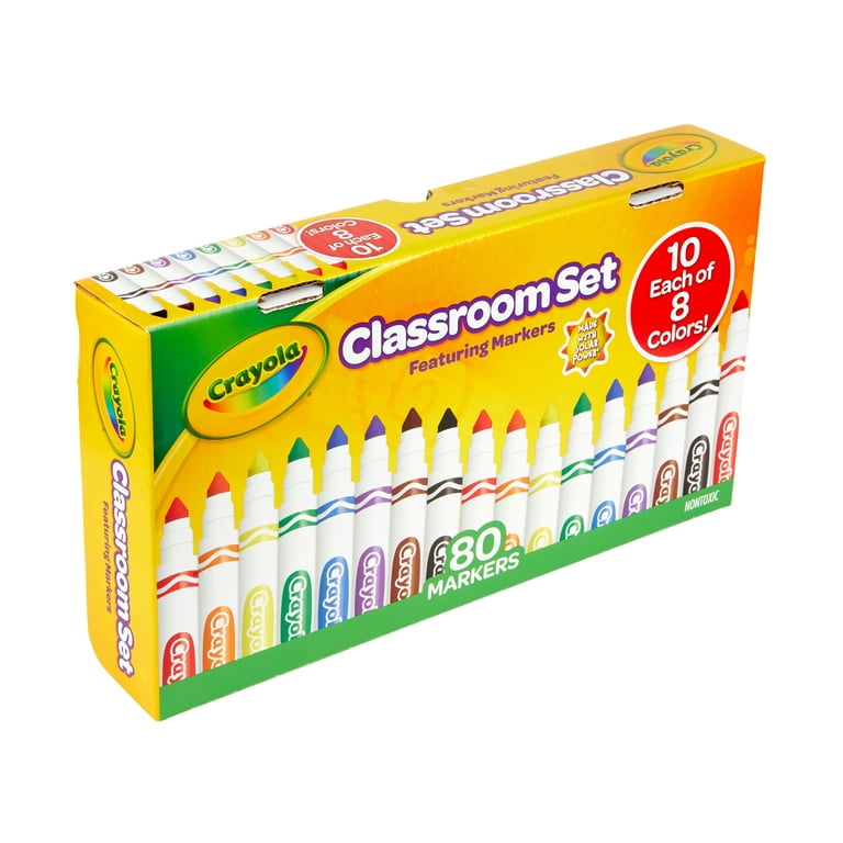 Crayola Classroom Set Broad Line Art Markers, Teacher Supplies, 80 Cou –