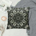 thumbnail image 2 of Shiartex Throw Pillow Cover Ornate Black Flower Frame Pattern  Pillow Case Decorative for Sofa Couch Chair Bedroom  White, 2 of 5