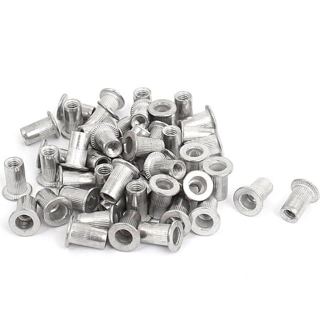 Unique Bargains M4 Thread Aluminum Rivet Nut Insert Nutsert 50pcs