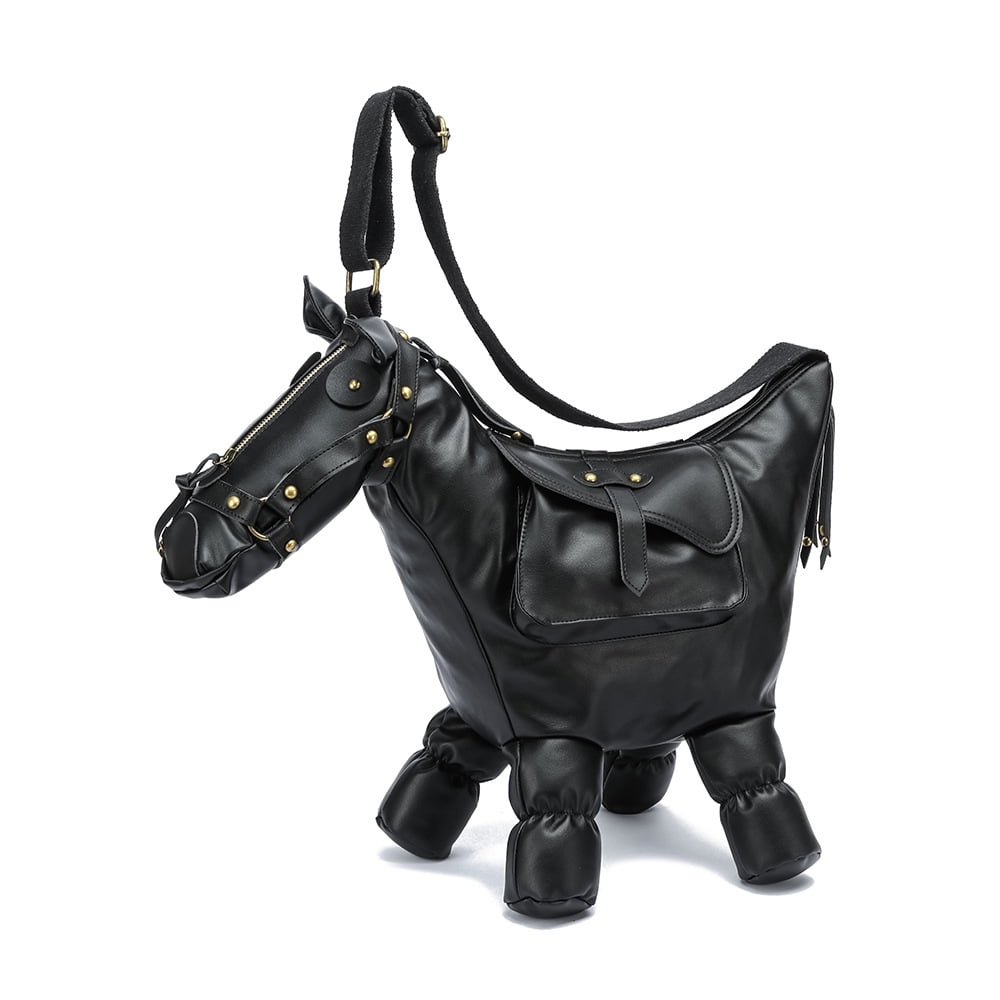 Baguery Novelty Horse-Shaped Crossbody Bag – Western Cowboy Shoulder Purse with Adjustable Strap, Retro Ranch Bag​