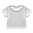 thumbnail image 5 of Sholeno Kid Boys Girls Jazz Hip Hop Modern Dancewear Festival Party Dance Tops Sparkly T Shirt Tees Silver 6-10, 5 of 6