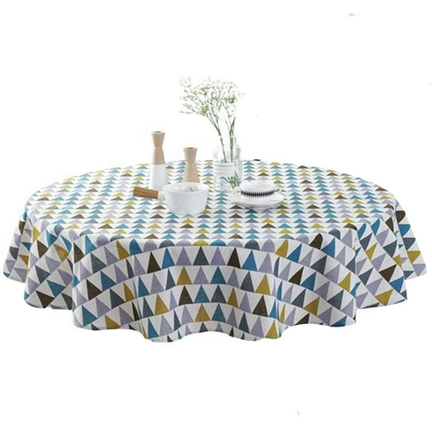 Round Tablecloth,Nordic Print Cotton Linen Tablecloth,Anti-slip Table For Dining Room,kitchen,Picnic,Party-A-100cm(40inch) - Walmart.com