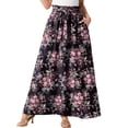 thumbnail image 4 of Cueply Long Skirts for Women Summer Maxi Skirt Elastic High Waist Tie Fashion Beach Dress with Pockets, 4 of 7