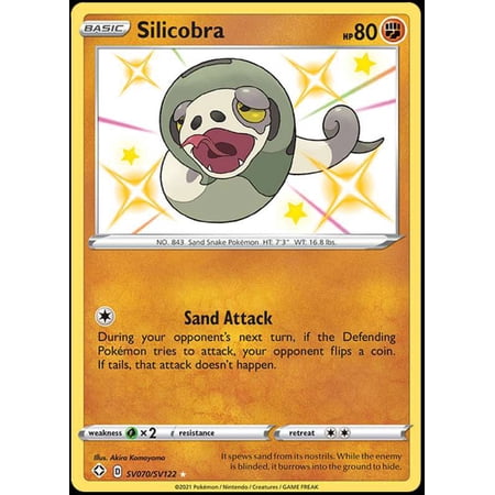Pokemon Shining Fates Shiny Rare Silicobra SV070