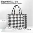 thumbnail image 3 of Large Capacity Tote Bag,Black and White Checkerboard Checkered Pattern Handbag Fashion Luxury Tote Bag,15.7"x13"x 5.1" Inches,Laptop Compatible, 3 of 6