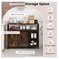 thumbnail image 5 of Buffet Sideboard Cabinet, Farmhouse Coffee Bar with Barn Door, Kitchen Storage Rustic Brown + Black, 5 of 9