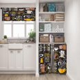thumbnail image 2 of Yellow Kitchen Curtains Coffee Window Curtains and Valances Set 36 Inch, Brown Black Cute Short Tier Curtain for Kitchen, White Cartoon Cute Doodle Small Kitchen Decor, 2 of 5