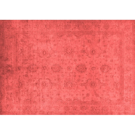Ahgly Company Indoor Rectangle Oriental Red Industrial Area Rugs, 7' x 10'