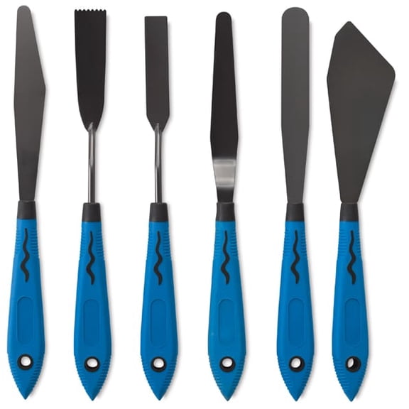 Blick Comfort Grip Palette Knives by RGM - Mix and Spread, Set of 6