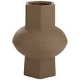 thumbnail image 6 of Dahlia Studios Emery Brown Ceramic Hexagonal Vases Set of 2, 6 of 9