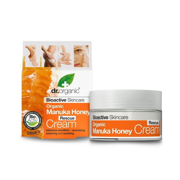 Crema de rescate de miel de Manuka orgánica Cuidado de la piel bioactivo (1.7 onzas líquidas)