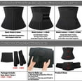 thumbnail image 4 of VASLANDA Sauna Waist Trimmer Belt, Wide Men Workout Waist Trainer, Sweat AB Belt with Adjustable Double Straps, Weight Loss Back Support Neoprene Snug Fit Belly Belt, 4 of 6