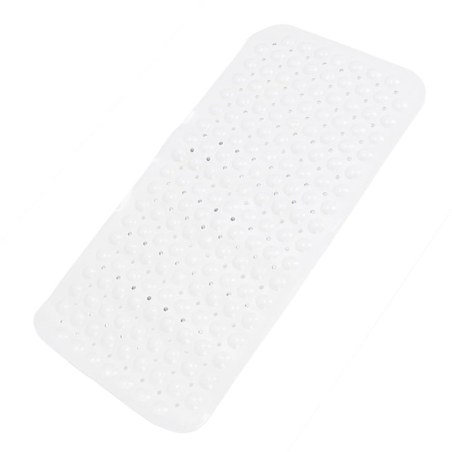 M Buder Alfombra de Baño Larga Antideslizante Tapete de PVC para Ducha Blanco 39 x 79 cm (15.4 x 31.1 in)