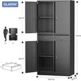 Metal Storage Garage Storage with 2 Drawers and 2 Adjustable Shelves, Locking