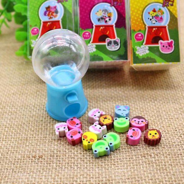 2 Bonita máquina expendedora de dulces, hucha, juguetes para niños, caja de ahorro de monedas, caja de depósito, dispensador de borrador, juegos, regalos para niños