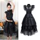 thumbnail image 5 of Disfraz Halloween Miércoles Addams Vestido Cosplay Niñas S, 5 of 9