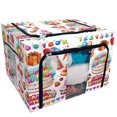 thumbnail image 1 of EREHome Happy birthday set Storage Bag Clear Window Storage Bins Boxes Large Capacity Foldable Stackable Organizer With Steel Metal Frame For Bedding,Clothes,Closets, Bedrooms, 1 of 3