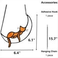 thumbnail image 2 of Orange Decor Gifts for Lovers, Stained Glass Window Hangings Sleeping Suncatcher for Window, 2 of 7