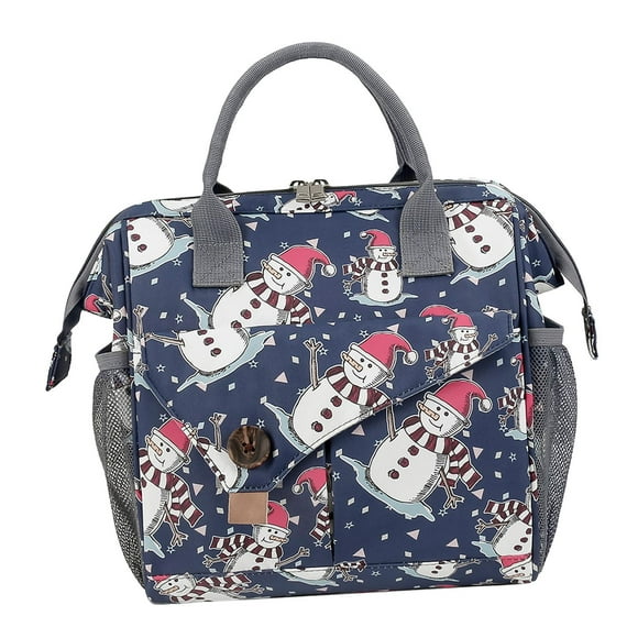 Bunblic Diaper Bag Tote ,Stylish,Waterproof,Portable Multifunctional,Large Baby Diaper Bag Travel Diaper Bag for Mom for Dad snowman