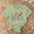 thumbnail image 6 of PVCS Womens Tops Clearance Under $5 Women Mother's Day Gift Mom Flower Print Short Sleeve Round Neck Tshirt Pattern Top, 6 of 7