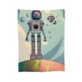 thumbnail image 1 of Spaceman Astronaut Robot Blanket, Fluffy Soft Cozy Blanket Flannel Plush Microfiber Couch Throw, Bedding, 50"x40", 1 of 7
