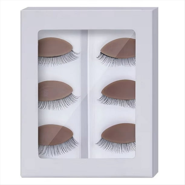 Párpados de Repuesto para Cabeza de Maniquí de Pestañas, Párpado Extraíble con Extensión de Pestañas, Cabeza de Maniquí de Pestañas de Entrenamiento A