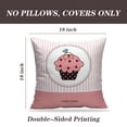 thumbnail image 2 of LALILO Throw Pillow Covers Cupcake Card With Ring Stripe Candy Cushion Cover 18" x 18", 2 Pack, 2 of 6