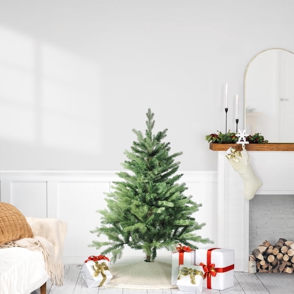 Northlight Real Touch™️ Mixed Eden Pine Artificial Christmas Tree - Unlit - 4'