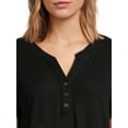 thumbnail image 4 of Time and Tru Women's Short Sleeve Henley, 4 of 5