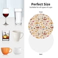 thumbnail image 6 of Lsque UAE Travel1 Pattern 4" Drink Coasters Set of 4, PVC Leather Absorbent Coasters, Table Coaster Set Decorative Coffee Cup Coasters Housewarming Gift -Round Shape, 6 of 6