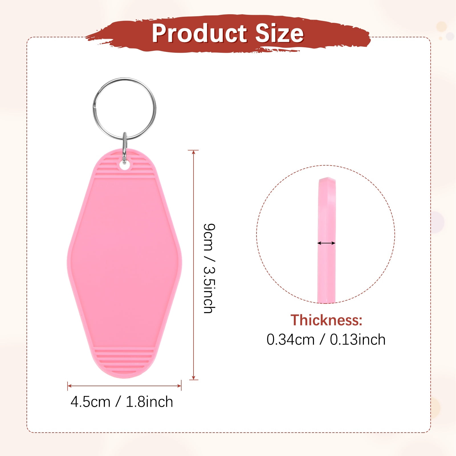 Blank Hotel Keychain Tags [60PCS] - Plastic Rhombus Blank Motel Keychain for Luggage Labels [Mixing 6 Colors - A] Vintage Key Tags