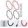 thumbnail image 1 of OULII 16 Pcs Wall Mounted Hooks Metal Assorted Color For Garage Bicycle Parking, 1 of 8