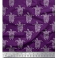 thumbnail image 1 of Soimoi Cotton Duck Fabric Turtle Block Printed Fabric 1 Yard 42 Inch Wide, 1 of 3