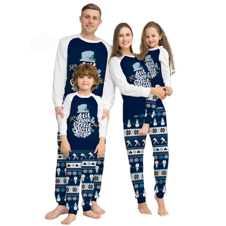 

Huakaishijie Christmas Family Matching Pajamas Set Deer Sleepwear For The Family Women And Men