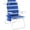 Blue & White Stripes, variant on Arlopu Beach Chair, Folding High Back Beach Chair w/ 5-Position Lay Flat, Headrest, Cooler Pouch, Storage Bag, Towel Bar, Foot Mat, Outdoor Portable Camping Chair