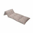thumbnail image 4 of Cartoon Floor Pillow Lounger Cover, Cartoon Like Tea Pots with Retro Polka Dots in Orange Colored Flowers Art Print, Nap Mat Printed Fabric Case for 5 Pillows, 88" x 27", Multicolor, by Ambesonne, 4 of 5