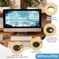 thumbnail image 4 of Desk Grommet 2", Plastic Desk Hole Cover Cable Grommet Cord Hole Cover Table Wire Organizer, Black 4 Pcs, 4 of 7