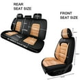 thumbnail image 3 of 5-Seats Car Seat Covers for 95% Nissan Models Leather Auto Vehicle Seat Cushions Waterproof Seat Cover Airbag Compatible(Black&Orange-Luxury), 3 of 6