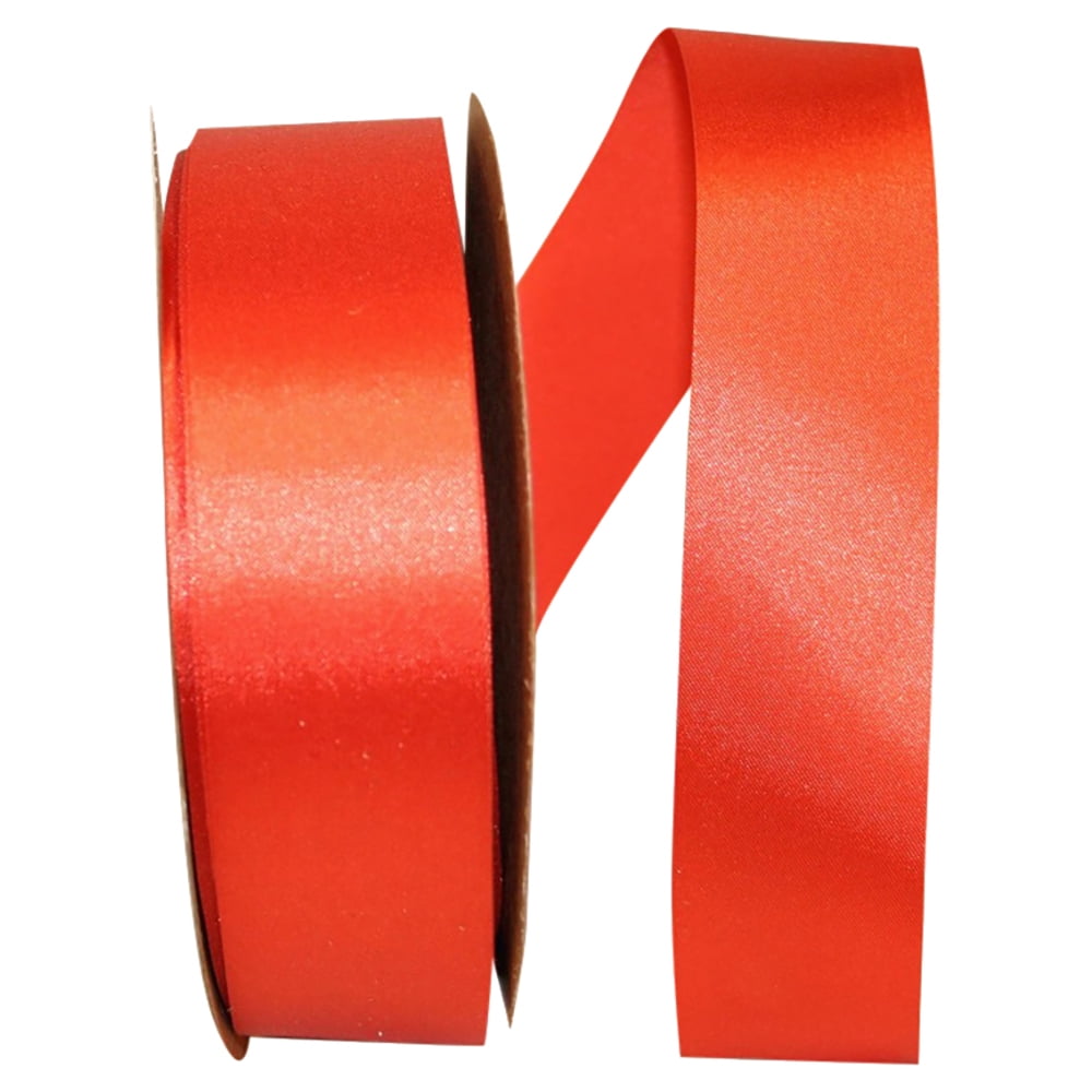 Red 1-3/8 Inch Single Face SF Satin With Soft Finish Ribbon