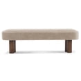 thumbnail image 4 of GZXS Modern Upholstered Dining Bench in Khaki Boucle, 60" Long Cushioned Seat, Ideal for Dining Area or Living Space, 4 of 8